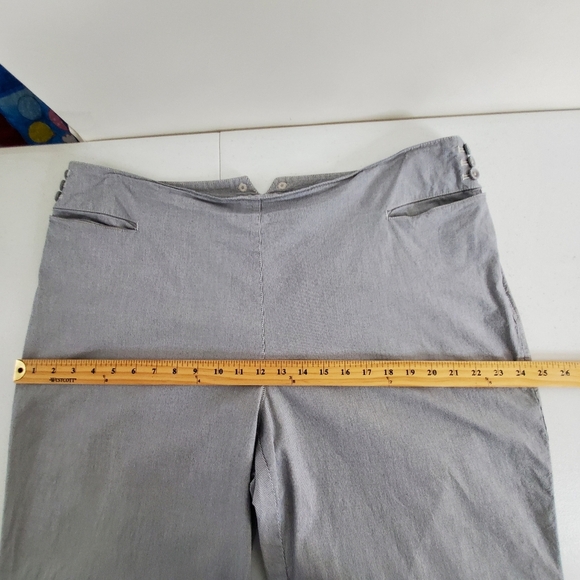 J. Jill Genuine Fit Striped Pants Size 20 Tall Wide Leg Trousers Stretch Summer - Picture 8 of 14